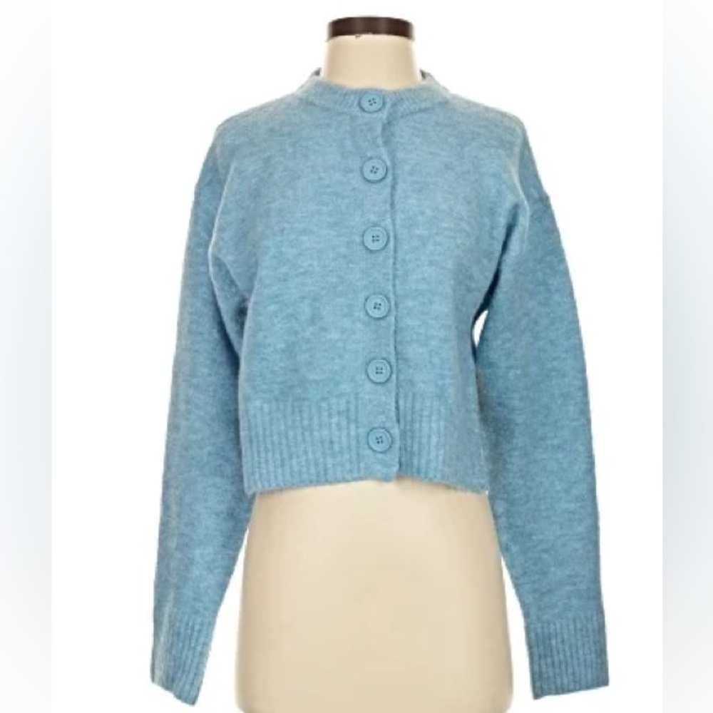 Zara blue button sweater
